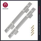 Puxador P&J Avalon 128mm Aluf/Cromado com 2 Peças - Código 601268