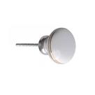 Puxador P/Moveis Botões Filete Dourado BRANCO Ponto