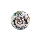 Puxador P/Moveis Ceramica Floral Colorido Ponto