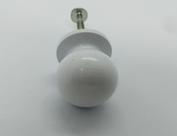 Puxador P/móveis Tipo Bolinha 1pol(25mm) Branco 02 Unidades.