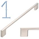Puxador para armário de cozinha KOOFIZO 22 cm, acabamento níquel escovado Puxador para armário de cozinha KOOFIZO 22 cm, acabamento níquel escovado