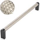Puxador para armário KOOFIZO P28 níquel preto 22,4 cm com parafusos Puxador para armário KOOFIZO P28 níquel preto 22,4 cm com parafusos