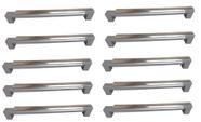 Puxador para móveis pvc fosco com cromado 195mm pv311 tabone - kit c/10