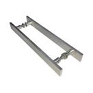 Puxador para porta de madeira e vidro modelo 7003 38x100 alumínio escovado