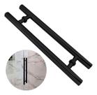 Puxador Para Porta Inox 304 Preto 60cm Pivotante Redondo Puxador Para Porta Inox 304 Preto 60cm Pivotante Redondo