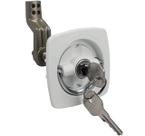 Puxador Perko Quadrado Branco Com Chave P/ Motorhome Lancha