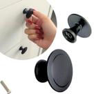 Puxador Ponto com Relevo Preto Fosco para Armário de Cozinha, Guarda Roupa, Gavetas 2 unid. Puxador Ponto com Relevo Preto Fosco para Armário de Cozinha, Guarda Roupa, Gavetas 2 unid.