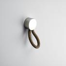Puxador Ponto Fune Couro Marrom e Cromo Zen Design Puxador Ponto Fune Couro Marrom e Cromo Zen Design