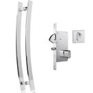 Puxador Porta BCH Curvo C 60 cm + Fechadura Bico Papagaio PO Puxador Porta BCH Curvo C 60 cm + Fechadura Bico Papagaio PO