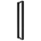 Puxador Porta de Madeira ou Vidro 5cm x 2cm Inox 304 - Preto Text.