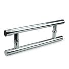 Puxador Porta de Vidro Inox 304 45cm para Portão Social Blindex Box Tubular Redondo