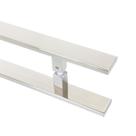 Puxador Porta Duplo Em Aço Inox 75cm Modelo Flat