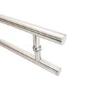 Puxador Porta Duplo Em Aço Inox 75cm Modelo Tube