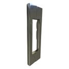 Puxador Porta Passagem Duplo Long Base 300mm Inox Polido Lb-3po 1804 Prateado