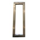 Puxador Porta Passagem Duplo Urban Alca Quad 320/300mm 20x20 Inox Escovado C320 Aq2020-3es 2089 Prateado