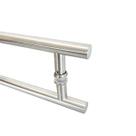 Puxador Porta Pivotante 30cm Aço Inox Tubular Redondo Acabamento:Escovado Fosco