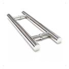 Puxador Porta Pivotante Portão Madeira Vidro Inox 60cm (par)