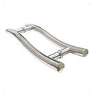 Puxador Porta Portão Madeira Vidro 30cm Inox Curvo Onda S