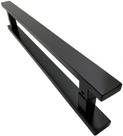 Puxador preto para porta inox