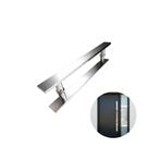 Puxador Prs Duplo Cromado 60 Cm Para Porta Residencial