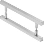 Puxador Quadrado Para Porta Polido Ou Escovado - 40cm