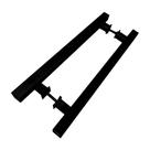 Puxador Quadratto Ecco Aluminio Preto Geris