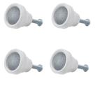 Puxador simples box banheiro acrilico branco pia kit 4 pcs