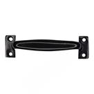 Puxador Tipo Alça de Aço P/ Porta Armário Gaveta 130mm Preto