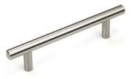 Puxador Tubular Aço Inox Escovado 064mm Moderno Reforçado Armários Guarda Roupas Comodas 01 Peça