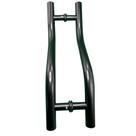 Puxador Tubular Designer Em S Moderno Luxo Alumínio Preto Puxador Tubular Designer Em S Moderno Luxo Alumínio Preto