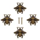 Puxadores de armário LLDYNW em formato de abelha, liga de zinco, bronze Puxadores de armário LLDYNW em formato de abelha, liga de zinco, bronze
