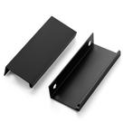 Puxadores de dedo para armário Home Expert 64 mm preto fosco, kit com 6