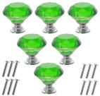 Puxadores de Gabinete Akstore 30 mm em Vidro Cristal Verde Diamante Puxadores de Gabinete Akstore 30 mm em Vidro Cristal Verde Diamante