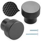 Puxadores para armário ASKANO AK1301, kit com 10 unidades, preto fosco, 2,8 cm