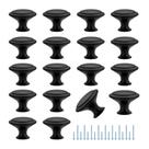 Puxadores para Armário JOY DECOR 30 mm Preto Fosco em Aço Inoxidável Puxadores para Armário JOY DECOR 30 mm Preto Fosco em Aço Inoxidável
