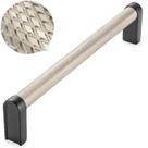 Puxadores para armário KOOFIZO, kit com 5, níquel e preto, 16 cm, com parafusos Puxadores para armário KOOFIZO, kit com 5, níquel e preto, 16 cm, com parafusos