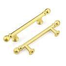 Puxadores para Armário Orger 3 pol. Liga de Zinco Dourado Vintage Kit com 5 Puxadores para Armário Orger 3 pol. Liga de Zinco Dourado Vintage Kit com 5