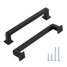 Puxadores para armário Ravinte Hardware 5 polegadas preto fosco em zinco Puxadores para armário Ravinte Hardware 5 polegadas preto fosco em zinco