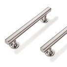 Puxadores para armário ZAUYX 96 mm níquel polido, quadrados, 2 unidades