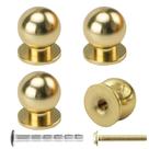 Puxadores Redondos Mini de Latão AUXBC 14 mm Polido Puxadores Redondos Mini de Latão AUXBC 14 mm Polido