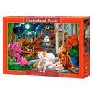Puzzle 1500 Peças Gatos na Janela - Castorland Importado 1520562