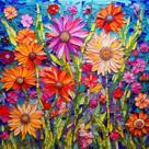 Puzzle Bgraamiens Mosaic Art Flowers 1000 peças para adultos