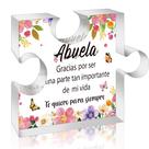 Puzzle de acrílico, peso de papel, Yopyame Grandma Gift, 11x8x1cm