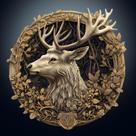 Puzzle de madeira KAAYEE Deer 3D Vision Effect 295 peças