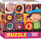 Puzzle EuroGraphics: Estudo de cores de quadrados de 100 peças Puzzle EuroGraphics: Estudo de cores de quadrados de 100 peças