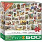 Puzzle EuroGraphics EURHR Wildlife Vintage Stamps 500 peças