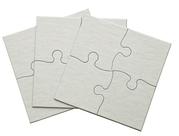 Puzzle INOVART Lil' Ones, 4 peças, branco, 4x4 cm, 50 quebra-cabeças