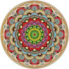 Puzzle Mandala de 1000 peças para adultos colorido com 66,6 cm de diâmetro.