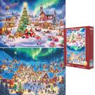 Puzzle Pixlora Christmas 1000 peças para adultos, pacote com 2