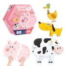 Puzzle TOI de peças grandes para crianças de 2 a 4 anos, animais de fazenda, 4 pacotes